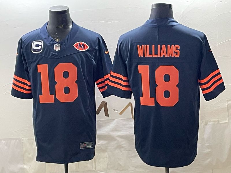 Men 2026 Chicago Bears #18 Williams Blue 3th generations Nike Limited NFL Jersey style 008->chicago bears->NFL Jersey